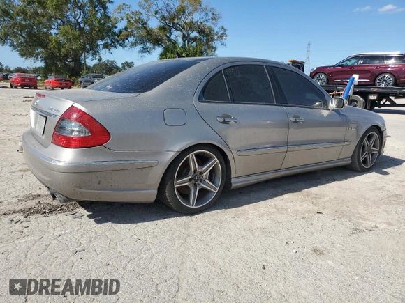 2007 Mercedes-Benz E 63 AMG with VIN WDBUF77X77B038575, listed as a Copart auction lot 76578174 with Not Provided miles and Salvage Title. Bid and sale history available at carsss.com. Image 3.