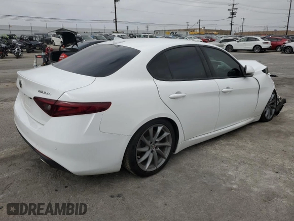 2021 Alfa Romeo Giulia with VIN ZARFAMAN7M7638886, listed as a Copart auction lot 51004375 with 50,571 mi miles and Salvage title. Bid and sale history available at DreamBid. Image 3.