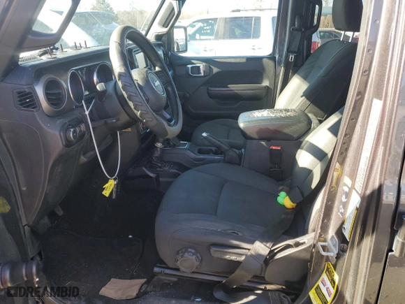 2020 Jeep Wrangler Unlimited Sport S with VIN 1C4HJXDG5LW325387, listed as a Copart auction lot 41467505 with 104,343 mi miles and Salvage Title. Bid and sale history available at carsss.com. Image 7.