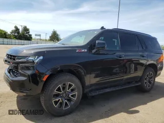 2023 Chevrolet Tahoe Z71 with VIN 1GNSKPKD8PR108763, listed as a Copart auction lot 54585525 with 55,460 mi miles and Salvage title. Bid and sale history available at DreamBid. Image 1.