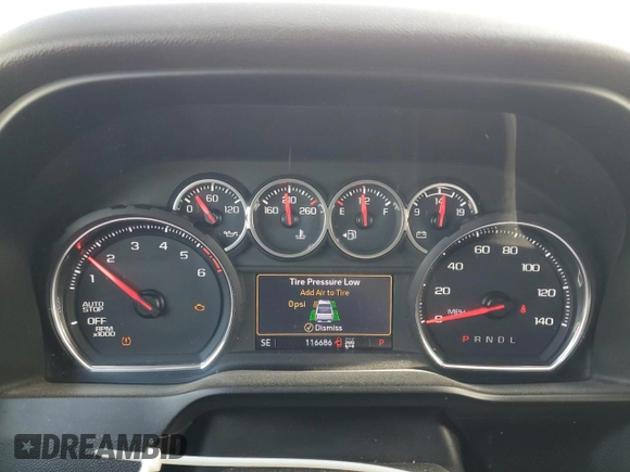 2020 Chevrolet Silverado 1500 LT with VIN 3GCUYDET5LG306633, listed as a Copart auction lot 51392175 with 116,686 mi miles and Salvage Title. Bid and sale history available at DreamBid. Image 9.
