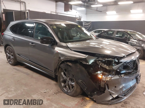 2024 Acura MDX w/A-Spec Package with VIN 5J8YE1H08RL001585, listed as a IAAI auction lot 42211267 with 14,307 mi miles and . Bid and sale history available at DreamBid. Image 6.