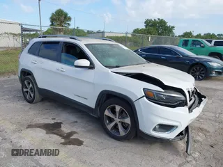 2019 Jeep Cherokee Limited with VIN 1C4PJLDB9KD381271, listed as a IAAI auction lot 42156955 with 88,194 mi miles and . Bid and sale history available at DreamBid. Image 1.