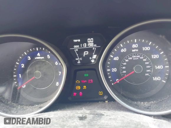 2013 Hyundai Elantra GLS with VIN 5NPDH4AE3DH179834, listed as a IAAI auction lot 42411000 with 113,198 mi miles and . Bid and sale history available at DreamBid. Image 7.