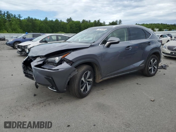 2018 Lexus NX 300h with VIN JTJBJRBZXJ2082652, listed as a Copart auction lot 58744985 with 106,090 mi miles and Salvage title. Bid and sale history available at DreamBid. Image 1.