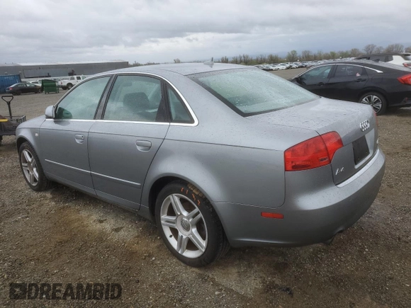 2007 Audi A4 2.0T with VIN WAUAF78E47A139559, listed as a Copart auction lot 48927115 with 157,320 mi miles and Salvage Title. Bid and sale history available at carsss.com. Image 2.