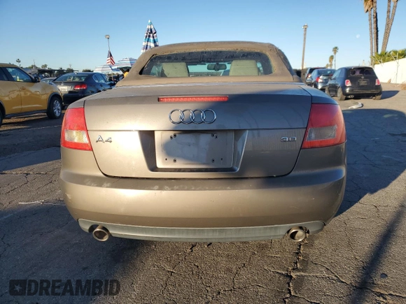 2004 Audi A4 3.0L with VIN WAUAT48H24K001168, listed as a Copart auction lot 88371355 with 116,889 mi miles and Salvage Title. Bid and sale history available at carsss.com. Image 6.