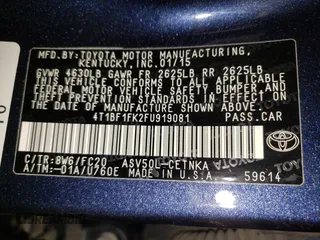 2015 Toyota Camry XLE z VIN 4T1BF1FK2FU919081, wystawiony jako Copart lot #54586885 z przebiegiem 84 855 mil mil oraz Szkoda całkowita • Salvage title. Historia ofert i sprzedaży dostępna na DreamBid. Obrazek 12.