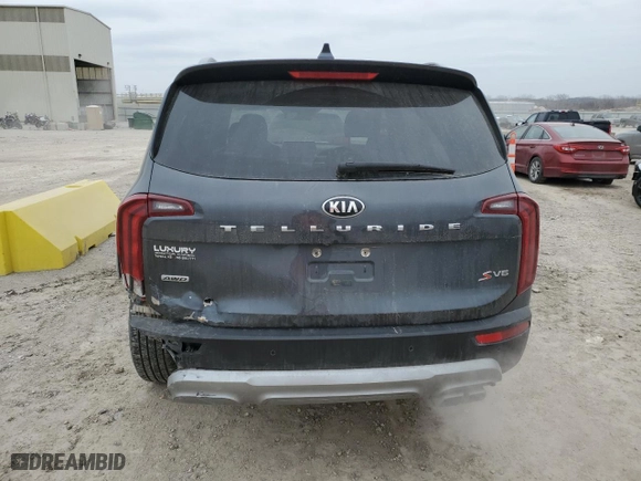 2020 Kia Telluride S with VIN 5XYP6DHC8LG065471, listed as a Copart auction lot 44911255 with 105,093 mi miles and Salvage Title. Bid and sale history available at carsss.com. Image 6.