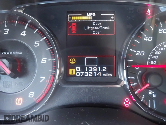2018 Subaru WRX with VIN JF1VA1A62J9801513, listed as a IAAI auction lot 41582417 with 73,214 mi miles and . Bid and sale history available at DreamBid. Image 15.