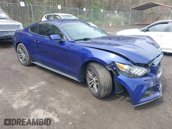 2015 Ford Mustang EcoBoost with VIN 1FA6P8TH9F5317329, listed as a IAAI auction lot 41966041 with 61,357 mi miles and . Bid and sale history available at carsss.com. Image 1.