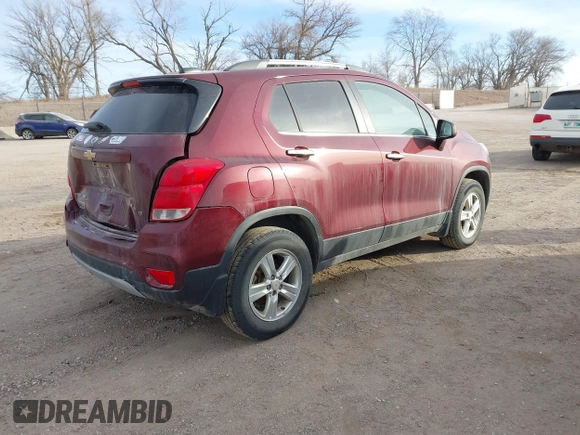 2017 Chevrolet Trax LT with VIN 3GNCJPSB5HL262068, listed as a IAAI auction lot 41437329 with 132,559 mi miles. Bid and sale history available at carsss.com. Image 4.