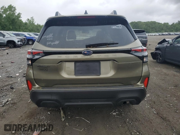 2025 Subaru Forester Premium with VIN JF2SLDDCXSH537993, listed as a Copart auction lot 59089995 with Not provided miles and Salvage title. Bid and sale history available at DreamBid. Image 6.