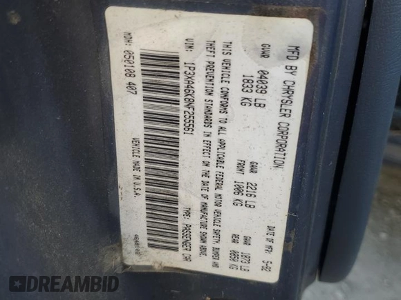 1992 Plymouth Acclaim с VIN 1P3XA46K8NF255561, выставлен на аукционе Copart как лот 74290964 с пробегом 126 154 миль миль и Списание • Salvage title. История ставок и продаж доступна на DreamBid. Изображение 12.