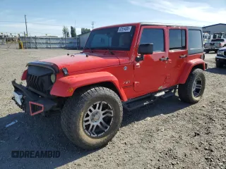 2016 Jeep Wrangler Unlimited Sahara with VIN 1C4HJWEG4GL186000, listed as a Copart auction lot 62554085 with 80,506 mi miles and Salvage title. Bid and sale history available at DreamBid. Image 1.