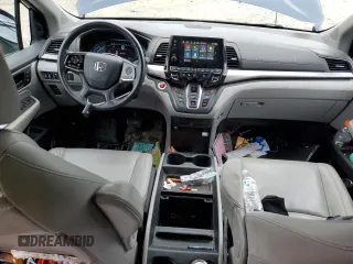 2020 Honda Odyssey EX-L with VIN 5FNRL6H70LB051653, listed as a Copart auction lot 45387985 with 63,747 mi miles and Salvage Title. Bid and sale history available at carsss.com. Image 8.