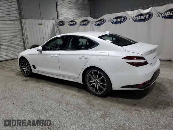 2025 Genesis G70 2.5T with VIN KMTG34SC8SU151203, listed as a Copart auction lot 87928775 with 4,203 mi miles and Clean Title. Bid and sale history available at DreamBid. Image 2.