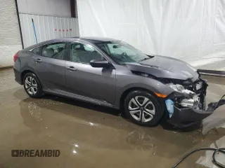 2017 Honda Civic Sedan LX with VIN 19XFC2F50HE204199, listed as a Copart auction lot 52629635 with 42,897 mi miles and Salvage Title. Bid and sale history available at carsss.com. Image 4.