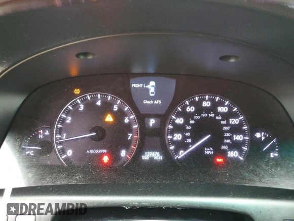 2012 Lexus LS 460 with VIN JTHCL5EF2C5015183, listed as a Copart auction lot 45860465 with 127,876 mi miles and Salvage title. Bid and sale history available at DreamBid. Image 9.