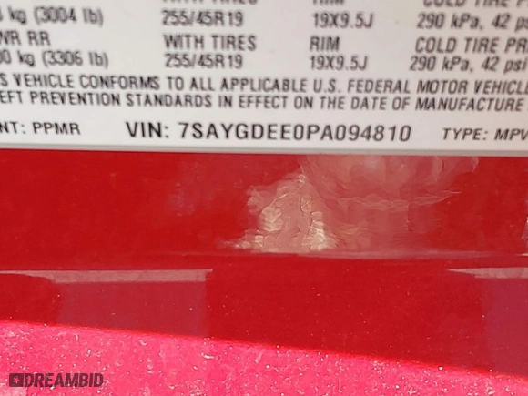 2023 Tesla Model Y Long Range with VIN 7SAYGDEE0PA094810, listed as a IAAI auction lot 41998312 with 10,376 mi miles. Bid and sale history available at carsss.com. Image 9.