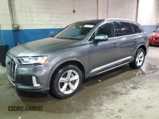 2022 Audi Q7 Premium Plus with VIN WA1LJBF70ND004733, listed as a Copart auction lot 85581334 with 43,181 mi miles and Salvage title. Bid and sale history available at DreamBid. Image 1.