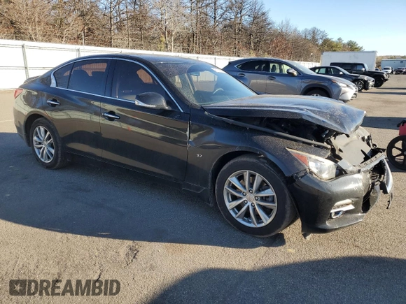 2015 Infiniti Q50 Premium with VIN JN1BV7ARXFM423673, listed as a Copart auction lot 47127065 with 112,692 mi miles and Clean Title. Bid and sale history available at carsss.com. Image 4.