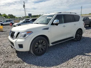 2020 Nissan Armada Platinum with VIN JN8AY2NE6L9780930, listed as a Copart auction lot 55833225 with 89,450 mi miles and Salvage title. Bid and sale history available at DreamBid. Image 1.