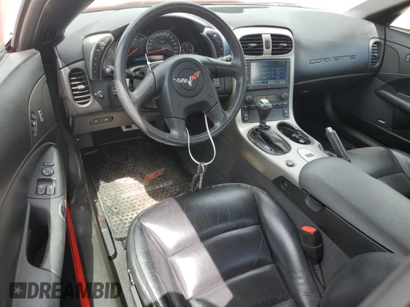 2005 Chevrolet Corvette with VIN 1G1YY34U055125061, listed as a Copart auction lot 55950055 with 46,458 mi miles and Salvage title. Bid and sale history available at DreamBid. Image 8.
