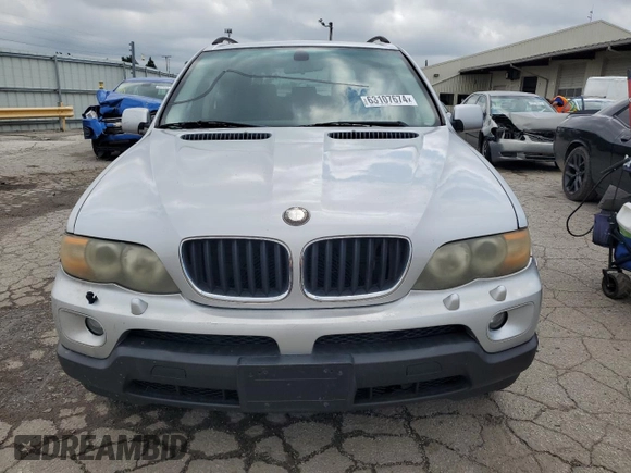 2006 BMW X5 3.0i with VIN 5UXFA13536LY42308, listed as a Copart auction lot 63107674 with 0 mi miles and Salvage Title. Bid and sale history available at carsss.com. Image 5.