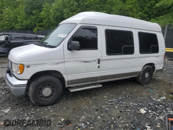2000 Ford Econoline Cargo Recreational z VIN 1FDRE14L3YHA17676, wystawiony jako Copart lot #58571465 z przebiegiem 174 129 mil mil oraz Szkoda całkowita • Salvage title. Historia ofert i sprzedaży dostępna na DreamBid. Obrazek 1.