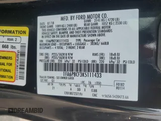 2019 Ford Mustang GT with VIN 1FA6P8CF3K5111433, listed as a Copart auction lot 59966135 with 27,572 mi miles and Salvage title. Bid and sale history available at DreamBid. Image 13.