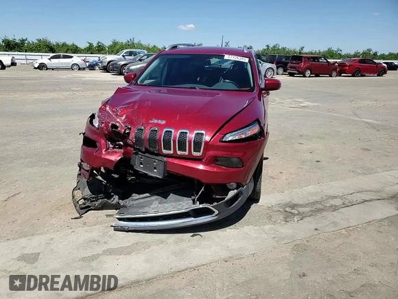 2016 Jeep Cherokee Limited with VIN 1C4PJLDBXGW281885, listed as a Copart auction lot 57126395 with 90,100 mi miles and Salvage title. Bid and sale history available at DreamBid. Image 14.