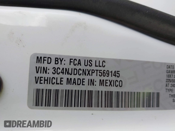 2023 Jeep Compass Limited с VIN 3C4NJDCNXPT569145, выставлен на аукционе IAAI как лот 42781504 с пробегом 39 954 миль миль и . История ставок и продаж доступна на DreamBid. Изображение 9.