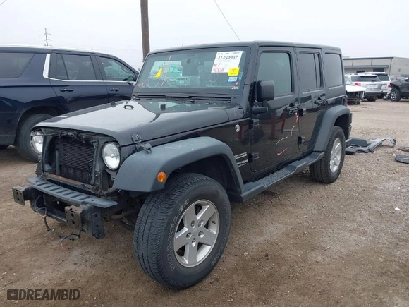 2018 Jeep Wrangler JK Unlimited Sport S with VIN 1C4BJWDG2JL926741, listed as a IAAI auction lot 41480902 with 78,278 mi miles. Bid and sale history available at carsss.com. Image 2.