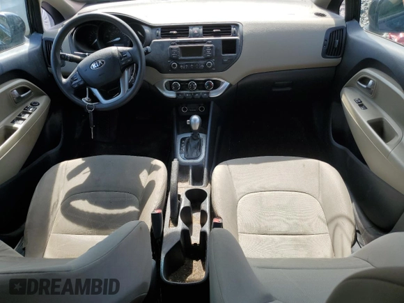 2014 Kia Rio LX with VIN KNADM5A35E6406188, listed as a Copart auction lot 60155034 with 119,789 mi miles and Salvage Title. Bid and sale history available at carsss.com. Image 8.