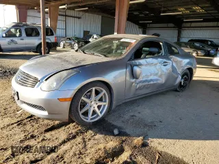 2004 Infiniti G35 Coupe w/Leather with VIN JNKCV54EX4M827003, listed as a Copart auction lot 83712004 with 134,907 mi miles and Salvage Title. Bid and sale history available at carsss.com. Image 1.