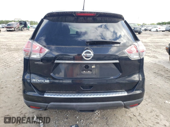 2016 Nissan Rogue S with VIN 5N1AT2MN7GC753882, listed as a Copart auction lot 52011605 with 109,565 mi miles and Salvage Title. Bid and sale history available at carsss.com. Image 6.