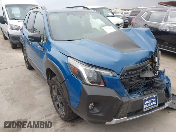 2024 Subaru Forester Wilderness with VIN JF2SKAJC4RH516833, listed as a IAAI auction lot 42115006 with 23,676 mi miles and . Bid and sale history available at DreamBid. Image 1.