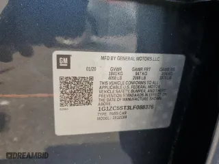 2020 Chevrolet Malibu LS with VIN 1G1ZC5ST3LF088376, listed as a Copart auction lot 62014854 with 32,252 mi miles and Salvage Title. Bid and sale history available at carsss.com. Image 12.