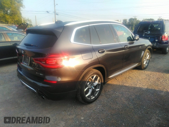2020 BMW X3 xDrive30i with VIN 5UXTY5C09L9D66653, listed as a IAAI auction lot 40030845 with 38,965 mi miles and . Bid and sale history available at DreamBid. Image 4.