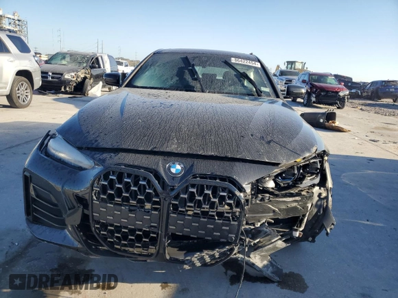 2023 BMW 4 Series 430i with VIN WBA63AV06PFP44223, listed as a Copart auction lot 86422454 with Not provided miles and Salvage title. Bid and sale history available at DreamBid. Image 5.