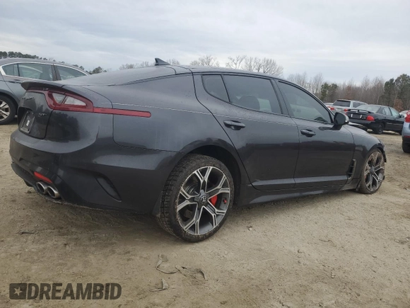 2019 Kia Stinger GT with VIN KNAE35LC5K6049644, listed as a Copart auction lot 89348775 with 92,377 mi miles and Non Repairable. Bid and sale history available at carsss.com. Image 3.