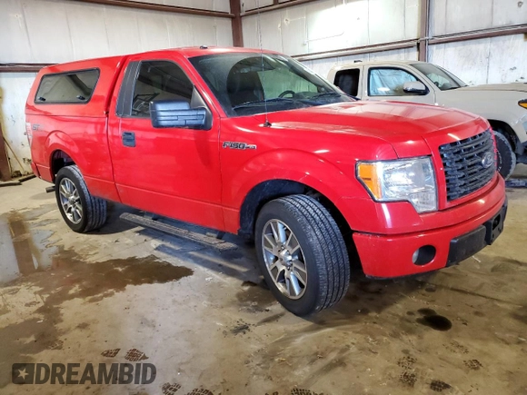 2014 Ford F-150 XL with VIN 1FTMF1CM6EKF44311, listed as a Copart auction lot 46420765 with 96,895 mi miles and Salvage Title. Bid and sale history available at carsss.com. Image 4.