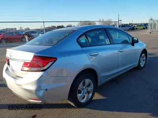 2014 Honda Civic Sedan LX with VIN 19XFB2F57EE083346, listed as a IAAI auction lot 41265072 with 164,121 mi miles. Bid and sale history available at carsss.com. Image 4.