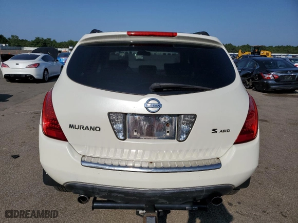 2007 Nissan Murano S with VIN JN8AZ08W07W663891, listed as a Copart auction lot 67211624 with 121,542 mi miles and Non Repairable. Bid and sale history available at carsss.com. Image 6.