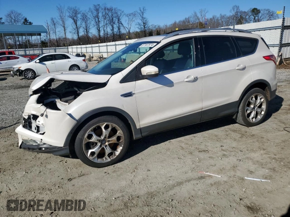 2013 Ford Escape Titanium с VIN 1FMCU0J96DUD67980, выставлен на аукционе Copart как лот 87187974 с пробегом 107 284 миль миль и Списание • Salvage title. История ставок и продаж доступна на DreamBid. Изображение 1.