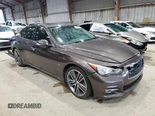 2015 Infiniti Q50 Premium with VIN JN1BV7AP3FM336311, listed as a Copart auction lot 56193875 with 110,984 mi miles and Salvage title. Bid and sale history available at DreamBid. Image 4.