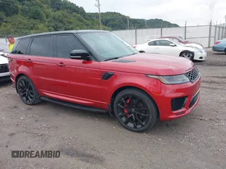 2021 Land Rover Range Rover Sport HST with VIN SALWS2RU5MA762867, listed as a IAAI auction lot 40490500 with 22,922 mi miles. Bid and sale history available at carsss.com. Image 1.
