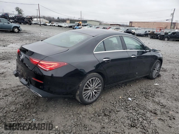 2021 Mercedes-Benz CLA with VIN W1K5J4HB3MN189791, listed as a Copart auction lot 83759684 with 141,439 mi miles and Salvage Title. Bid and sale history available at carsss.com. Image 3.