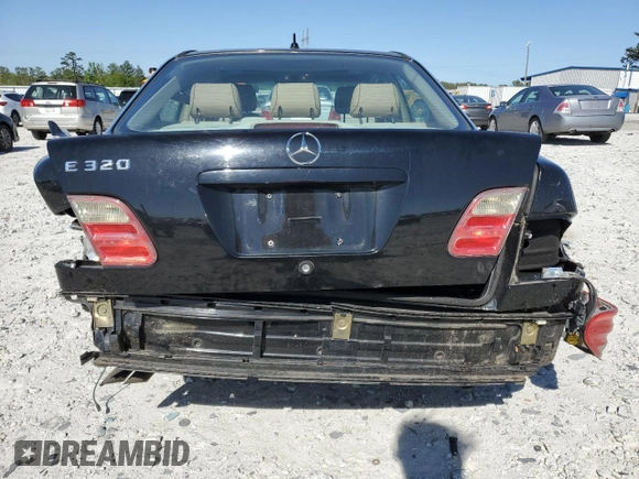2000 Mercedes-Benz E 320 with VIN WDBJF65J9YB053219, listed as a Copart auction lot 53261565 with Not Provided miles and Salvage Title. Bid and sale history available at DreamBid. Image 6.